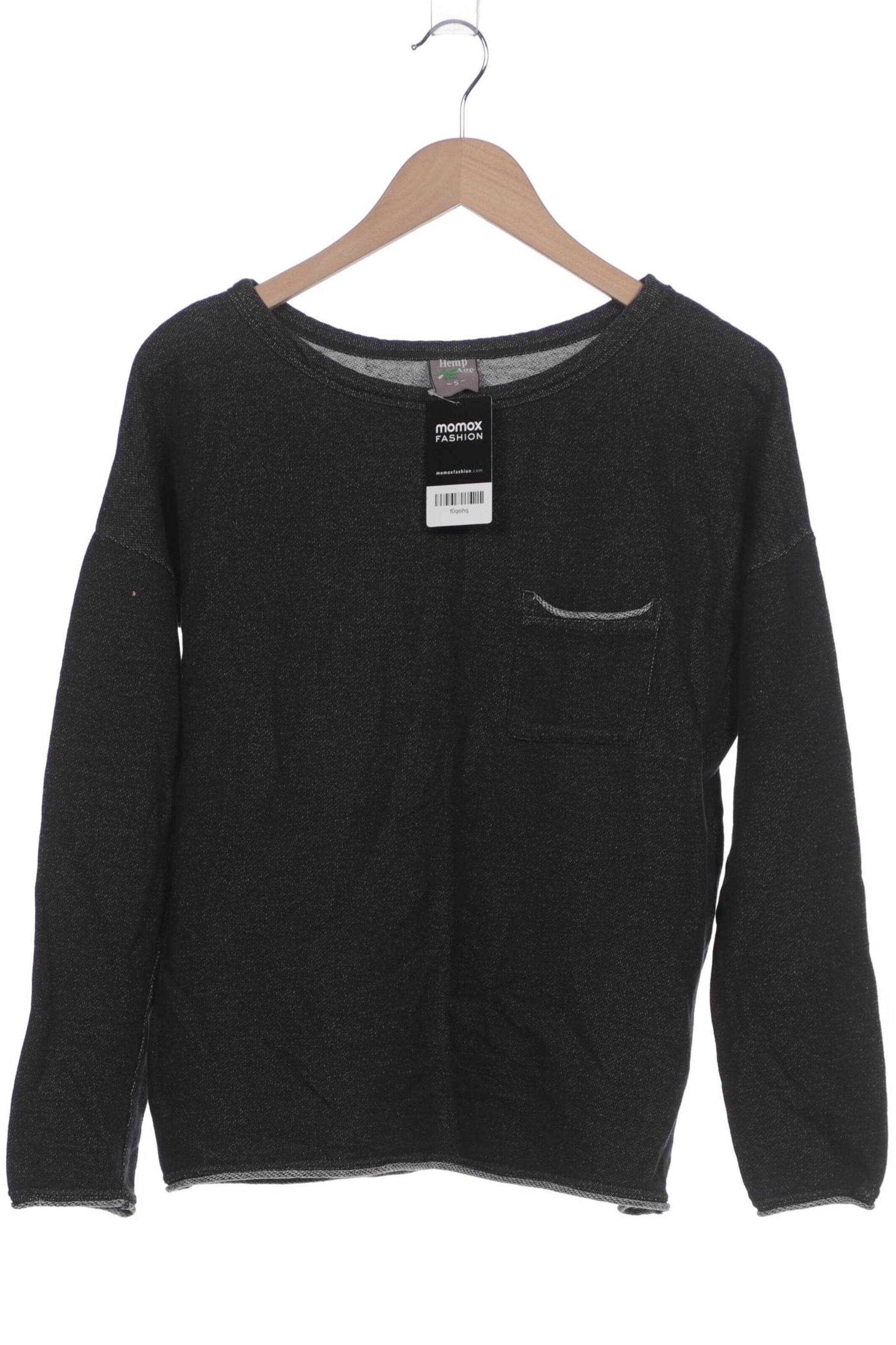 HempAge Sweatshirt & Zip-Up Hoodie in S in Black: front