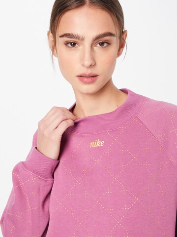 NIKE Sport sweatshirt i lila