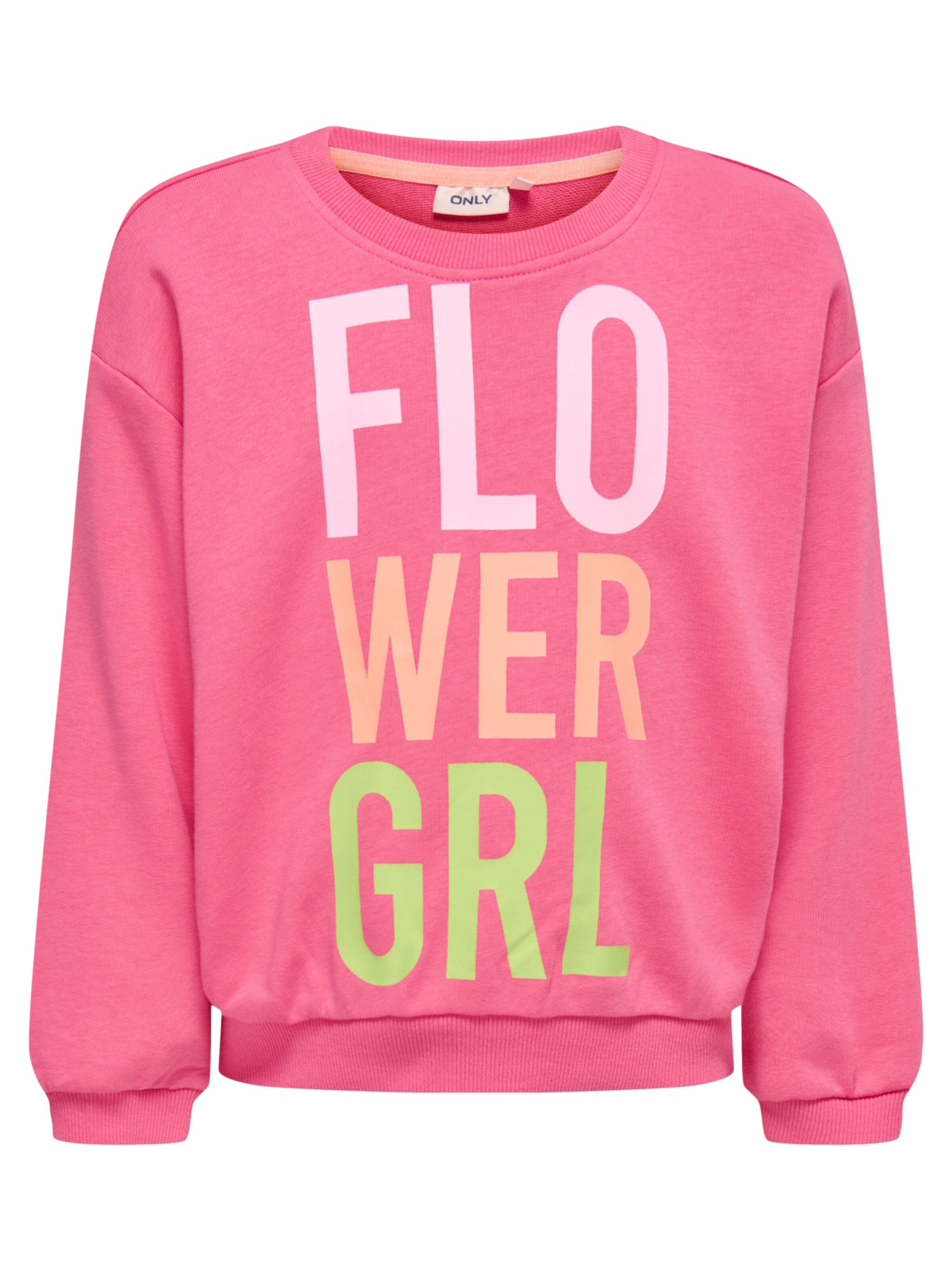 Sweat-shirt 'Holiday Life' Only Mini en rose : devant