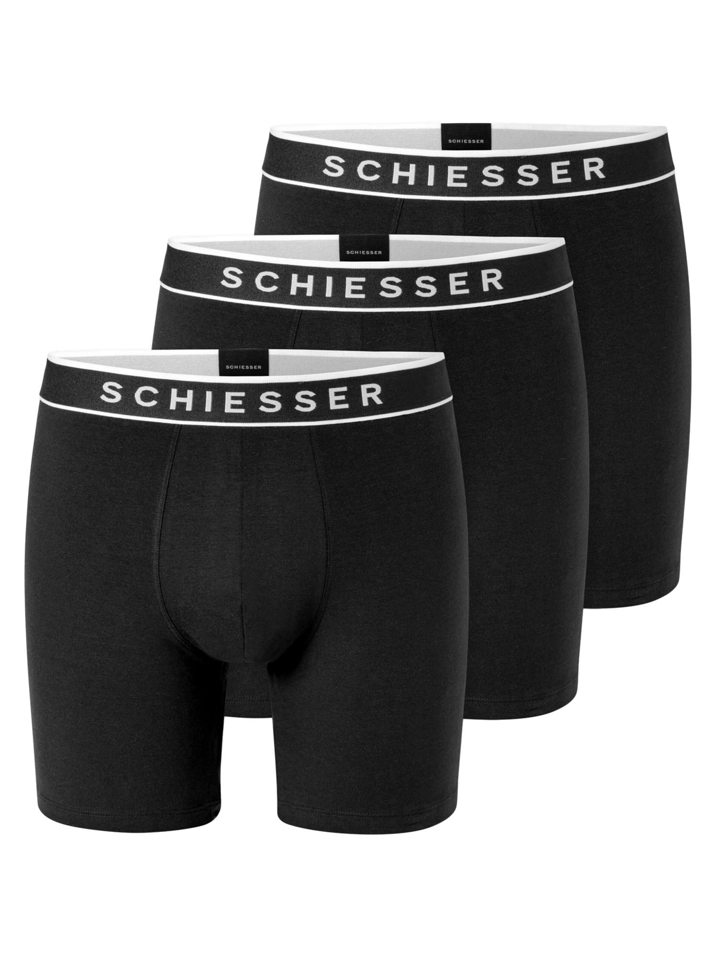 SCHIESSER Boxer shorts '95/5 Multipacks' in Black: front
