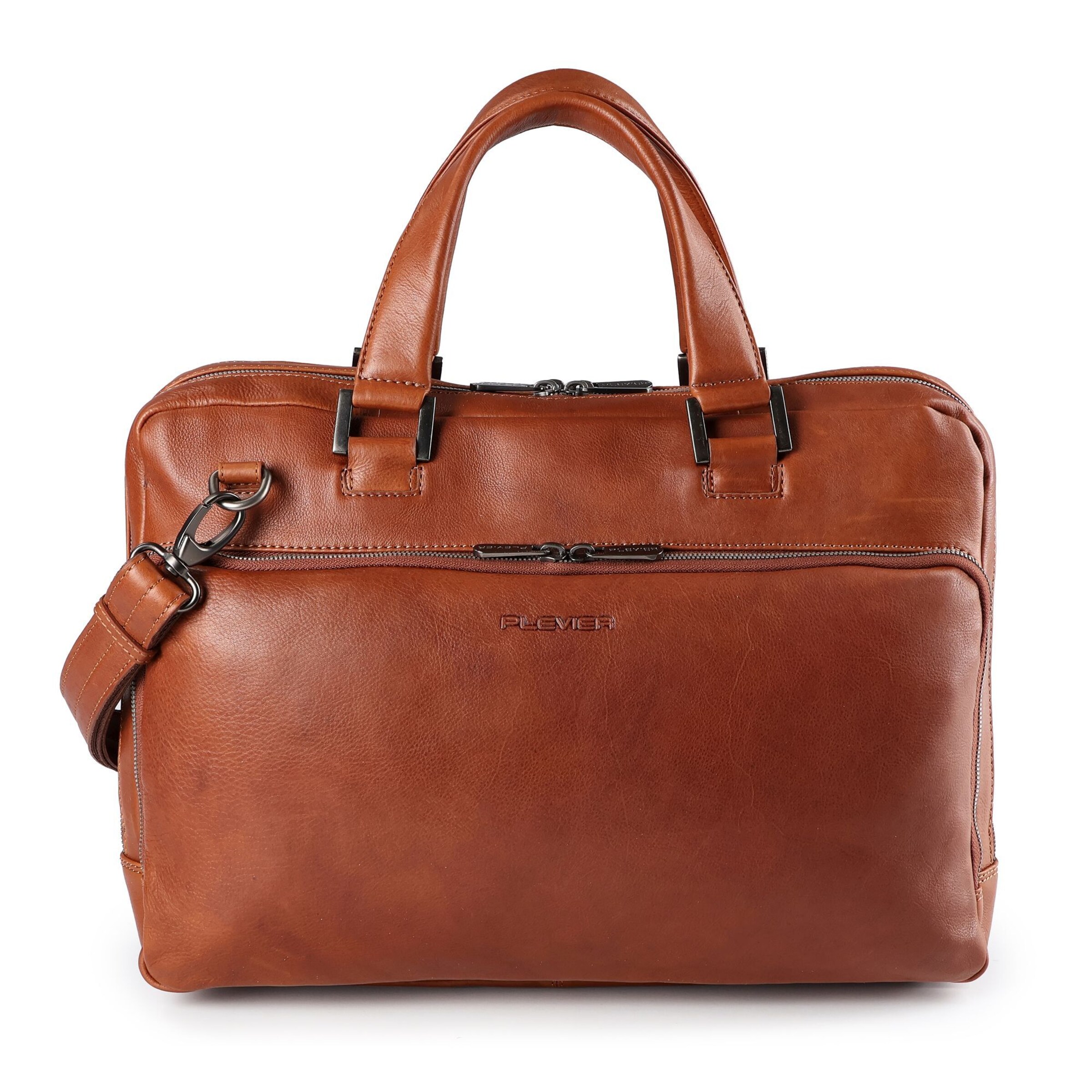Borsa portadocumenti 'Larry ' di Plevier in marrone: frontale