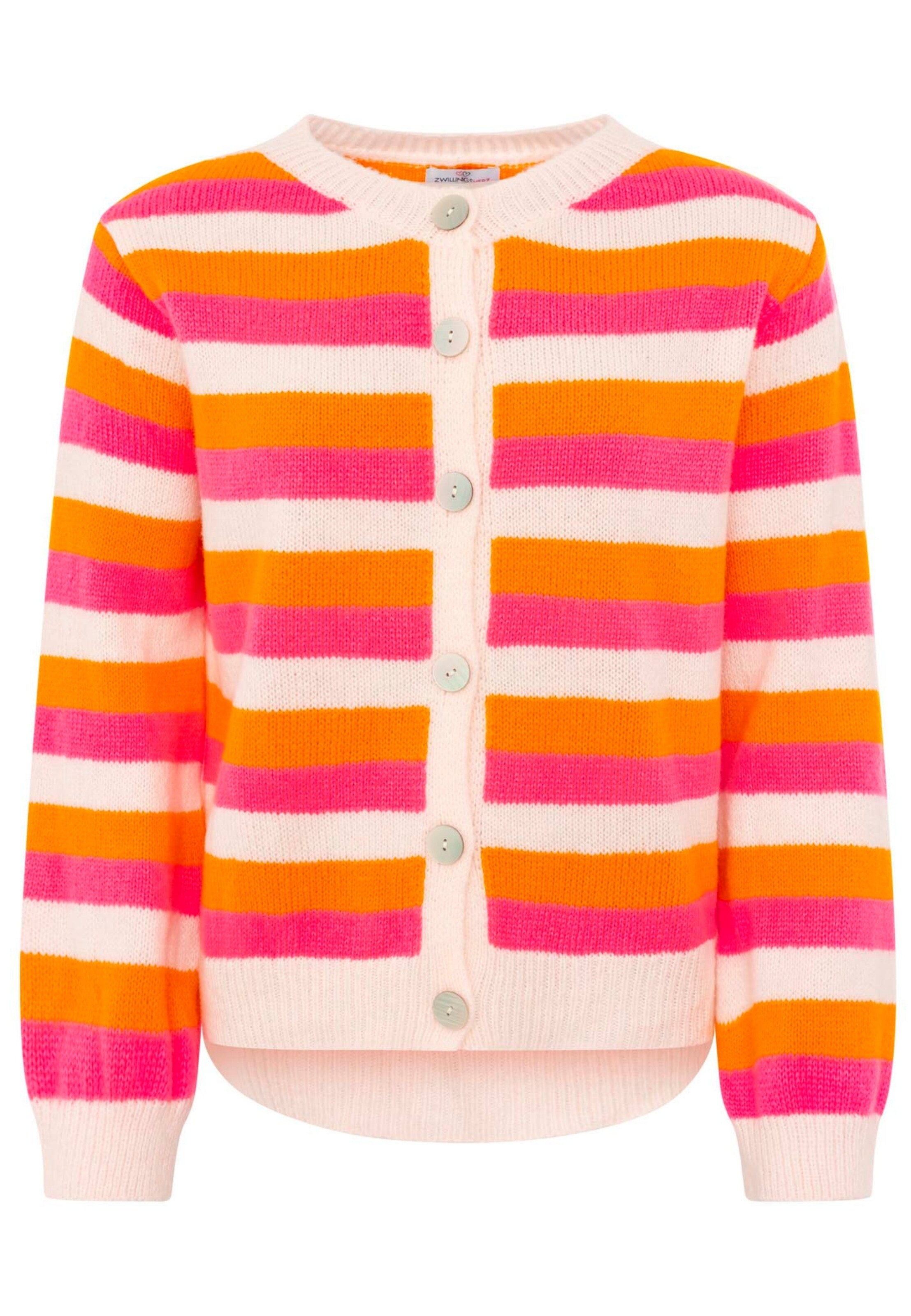 Zwillingsherz Cardigan en XS-XL en rose, Vue avec produit