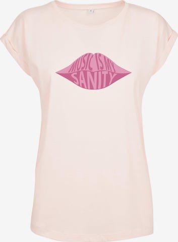 T-shirt 'Music Is My Sanity' Mister Tee en blanc : devant