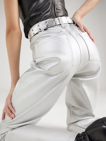 Nasty Gal Regular Pants in Silver