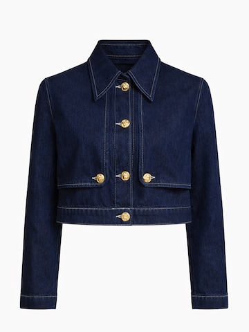 IT'S BASIC Vest 'CROPPED DENIM JACKET' in Blue: front