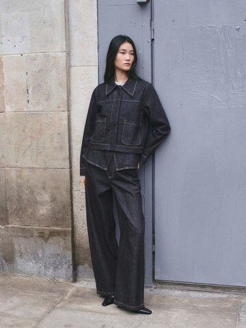 MANGO Övergångsjacka 'CLEMENCE' i blå: framsida