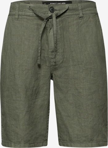 Street One MEN Regular Shorts in Grün: Vorderseite