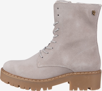 MEXX Lace-Up Ankle Boots in Grey: front