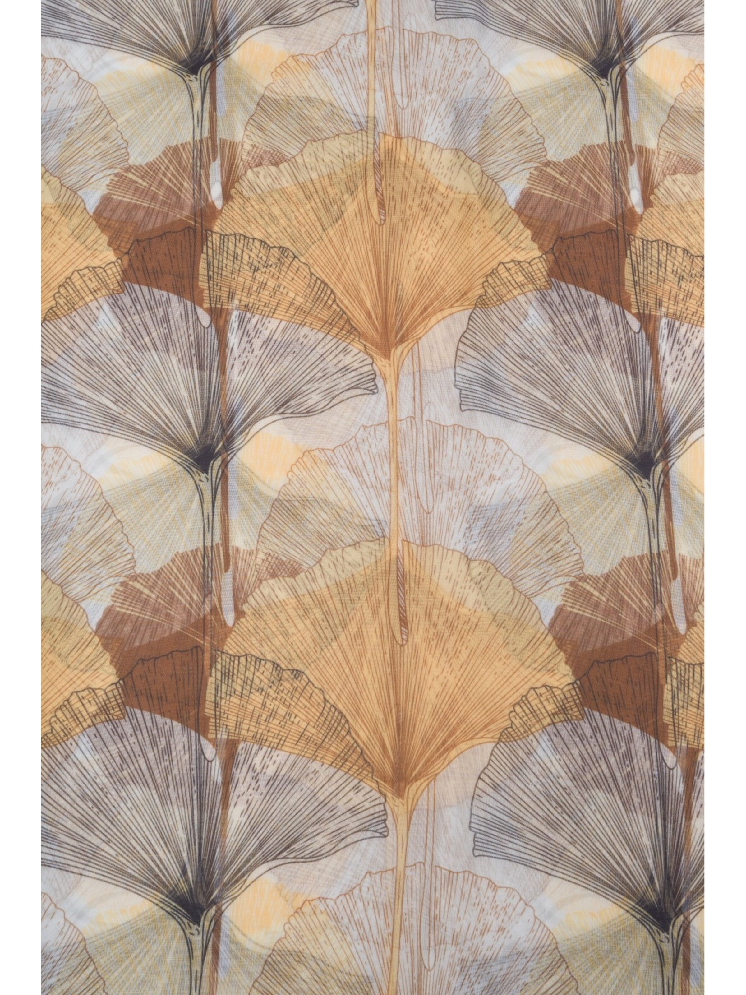styleBREAKER Schal 'Langer Schal Ginkgo Leaves'‌‌‌‌‌‌‌‌‌‌ in ocker, Produktansicht