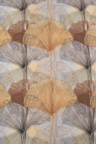 styleBREAKER Schal 'Langer Schal Ginkgo Leaves' in Braun