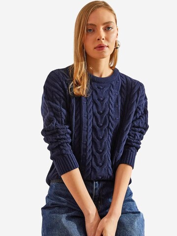 Bianco Lucci Kampsun 'Pullover', värv sinine