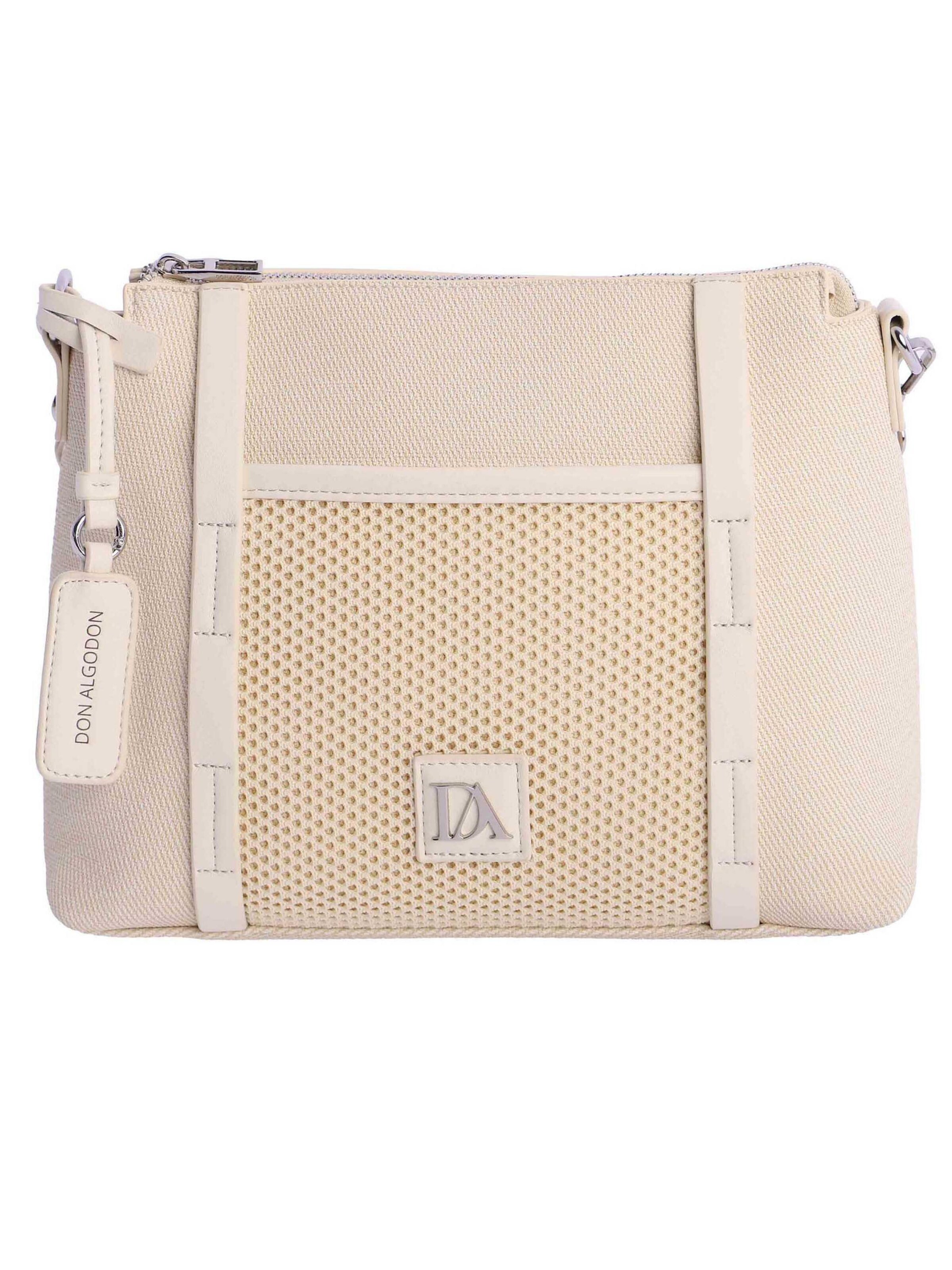 Don Algodon - Bolso de hombro en blanco: frente