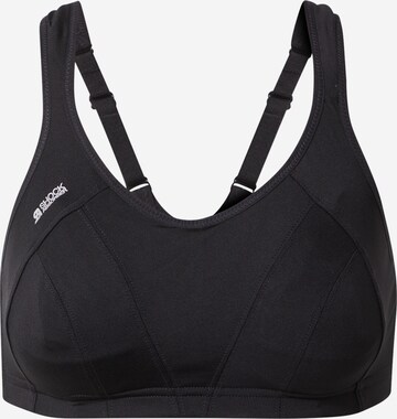 SHOCK ABSORBER Bralette Sports Bra in Black: front