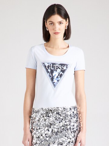 T-shirt GUESS en bleu : devant