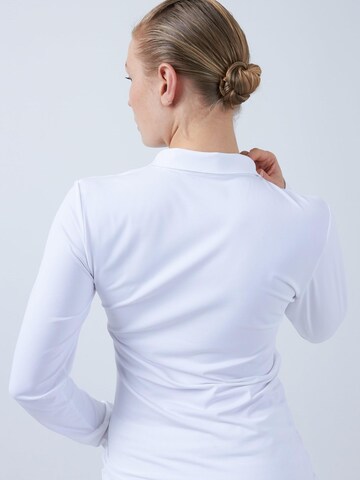 SPORTKIND Funktionsshirt 'Poloshirt Langarm'‌‌‌‌‌‌ in Weiß