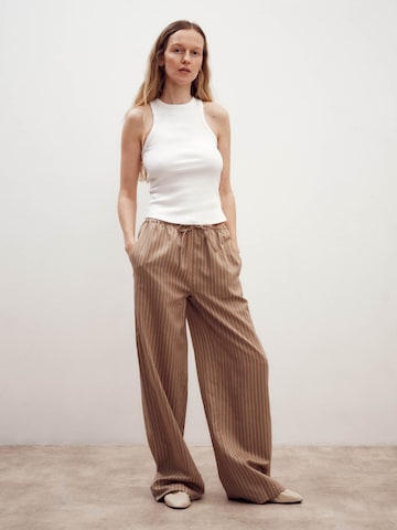 ABOUT YOU x Marie von Behrens Loose fit Pants 'Lia' in Brown