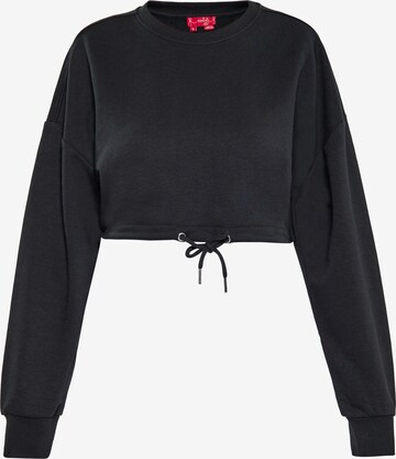 swirly Sweatshirt in Black: front