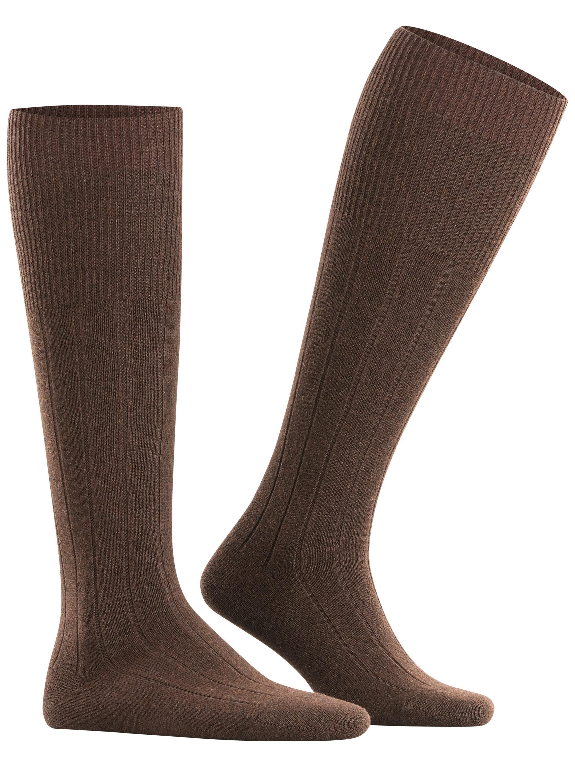 FALKE Knee High Socks 'Lhasa Rib' in Brown