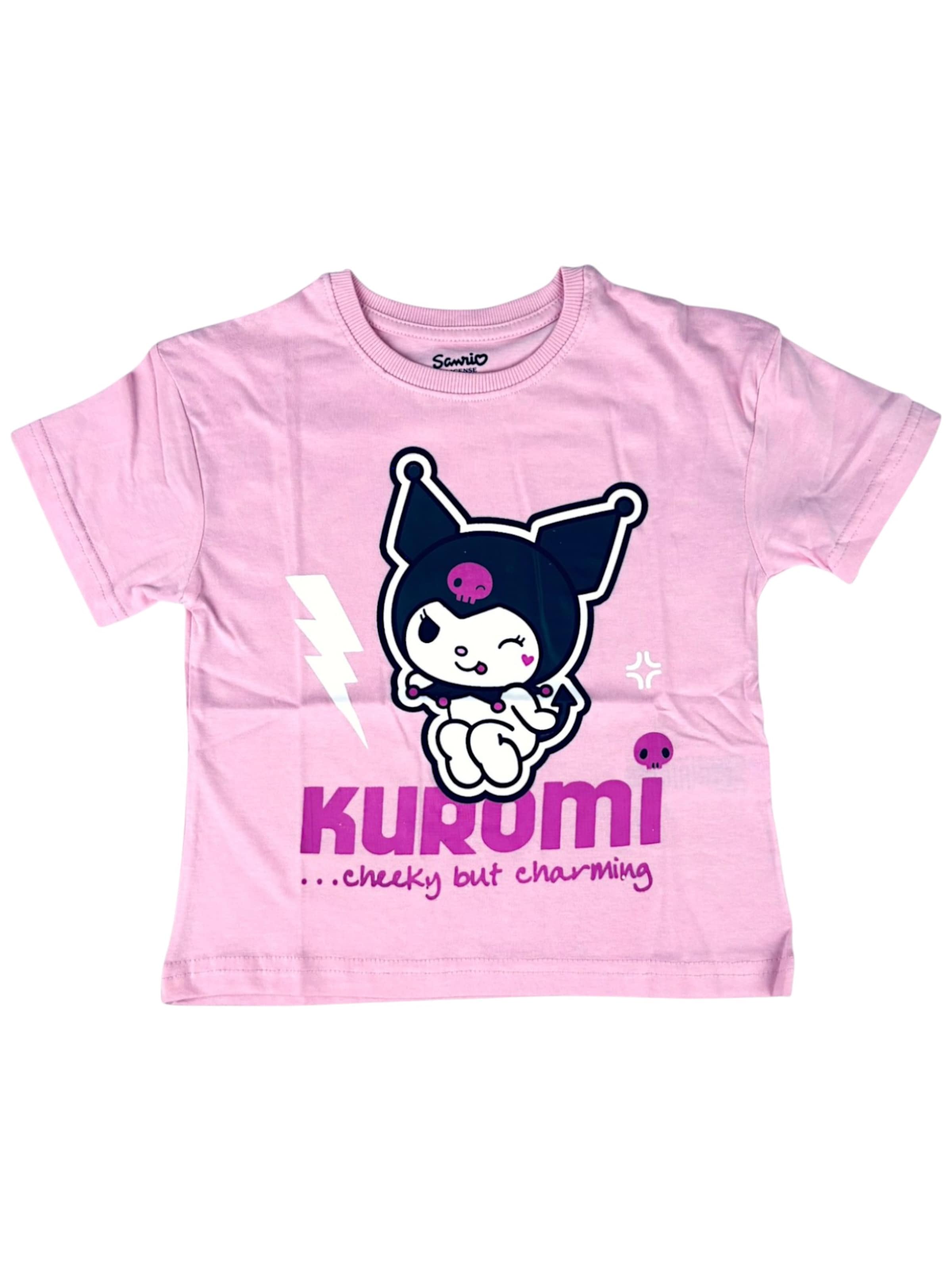 HELLO KITTY Shirt 'Hello Kitty Kuromi' in Pink: front