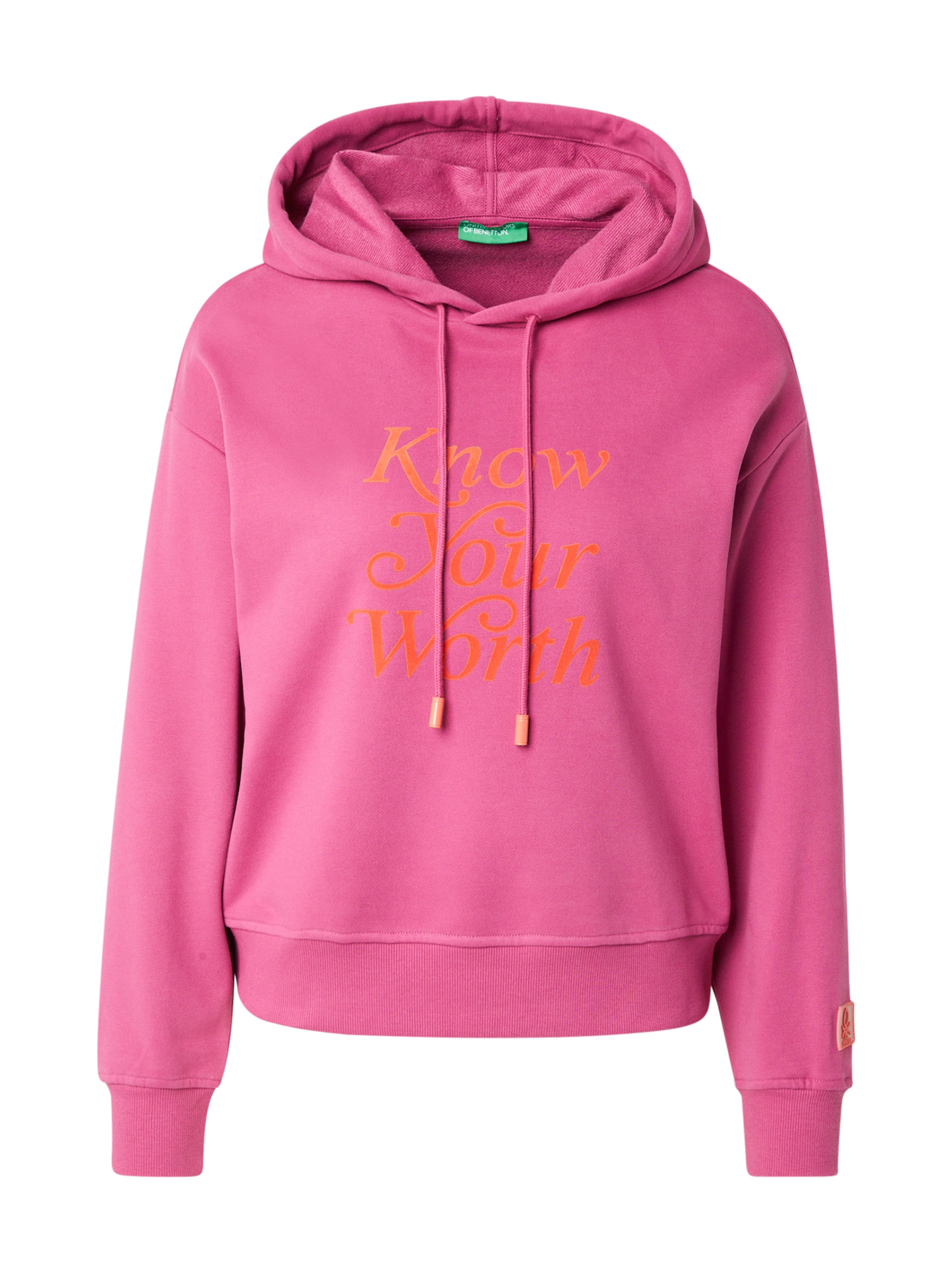 Sweat-shirt UNITED COLORS OF BENETTON en rose : devant