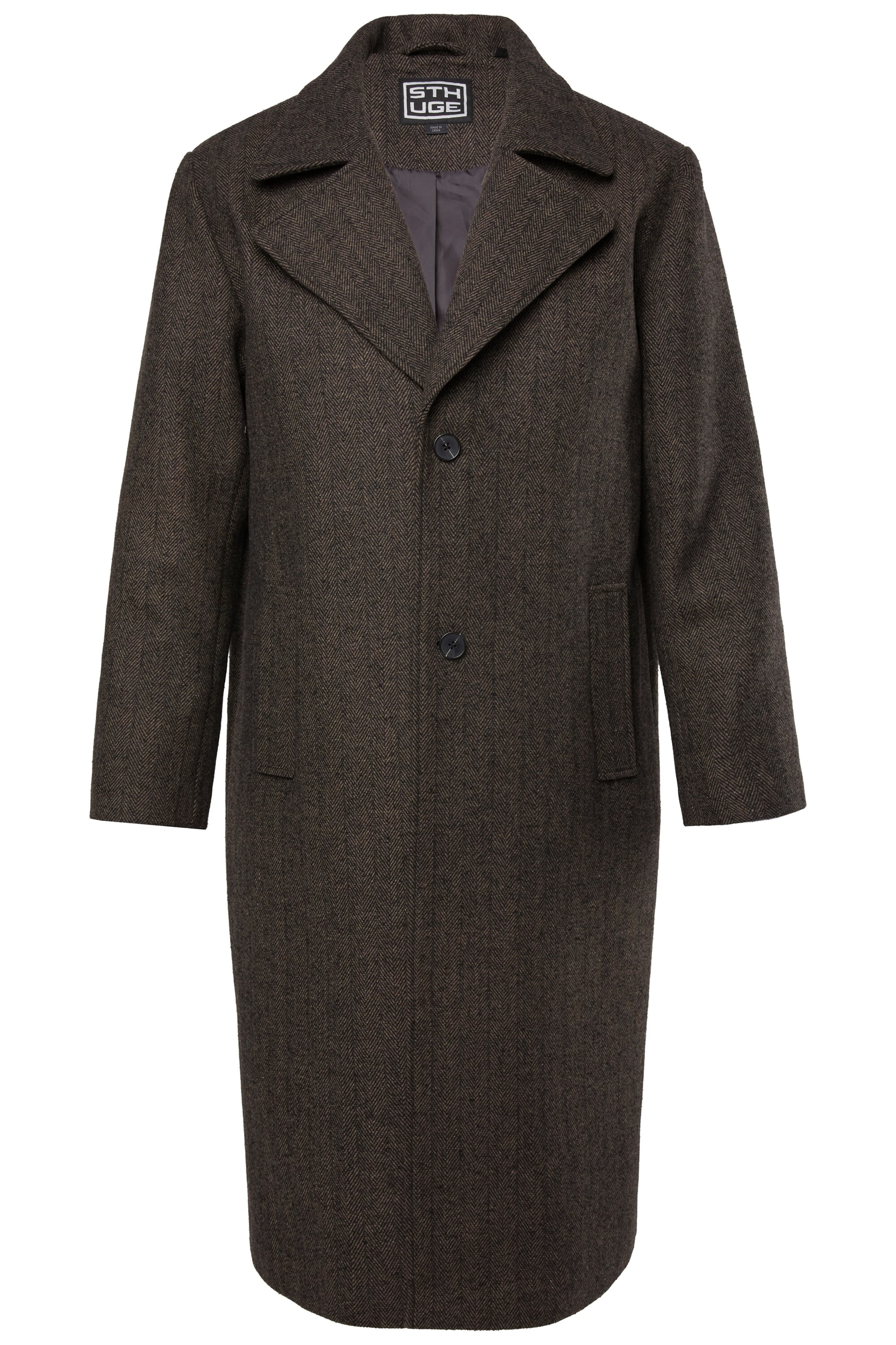 STHUGE Mantel in Braun: Vorderseite