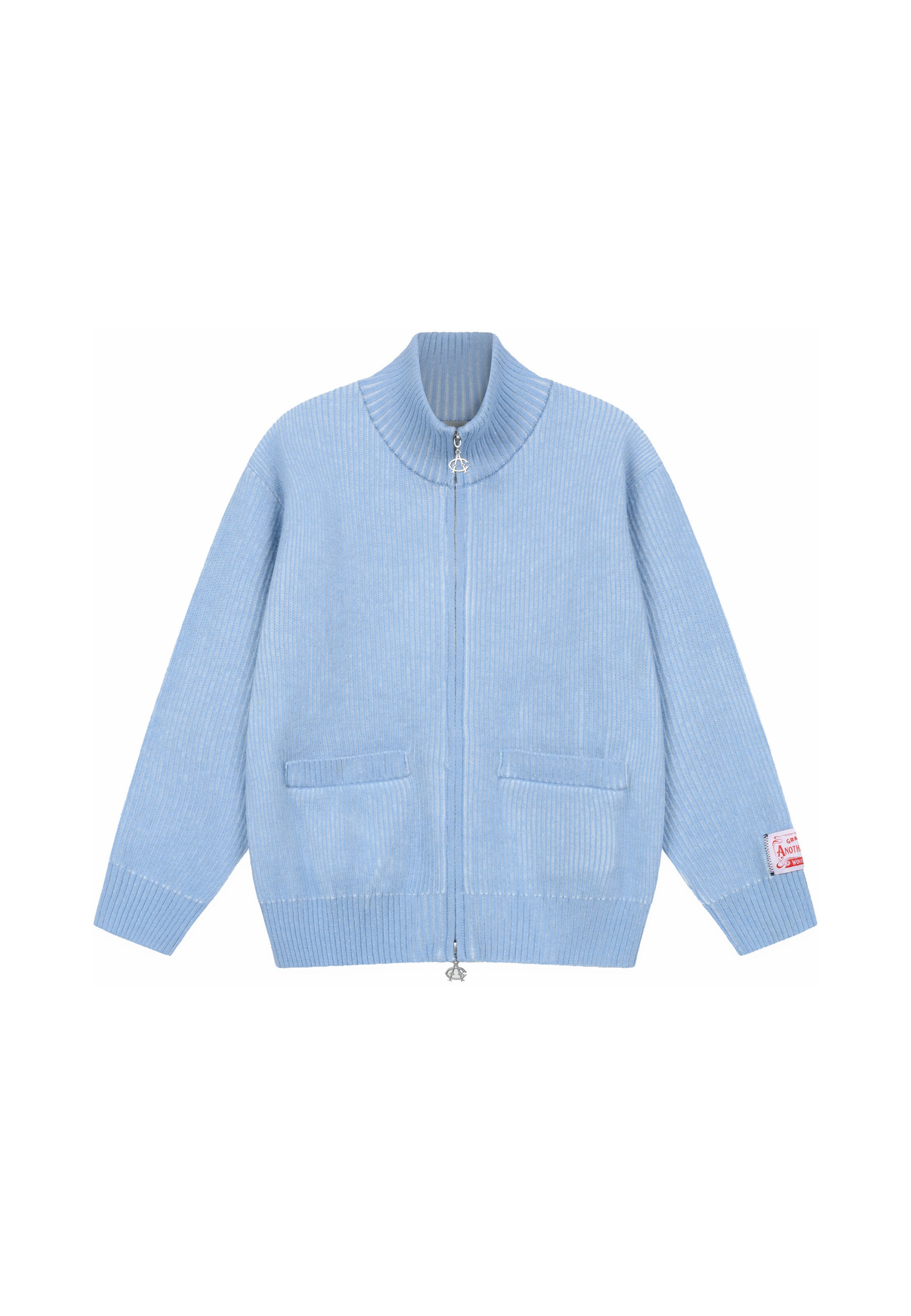 Another Cotton Lab Strickjacke in Blau: Vorderseite