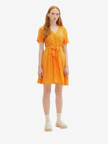 TOM TAILOR DENIM Shirt dress in Orange