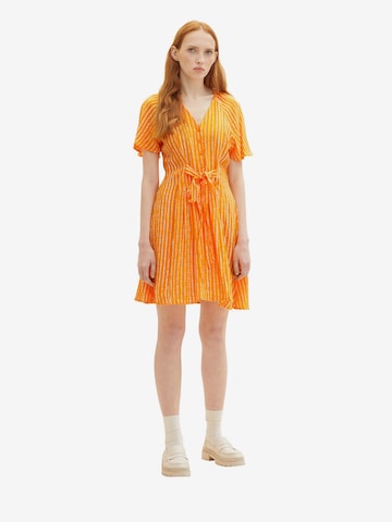 TOM TAILOR DENIM Платье-рубашка в Оранжевый