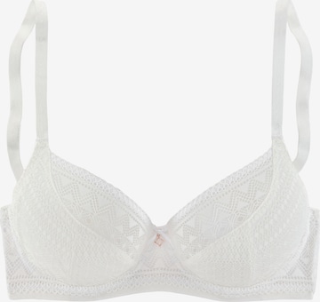 LASCANA T-shirt Bra in White: front