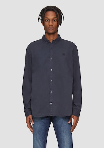 QS Regular fit Button Up Shirt in Blue: front