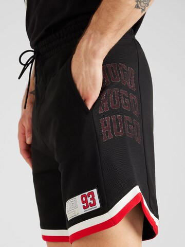 HUGO Loosefit Broek 'Danopy' in Zwart