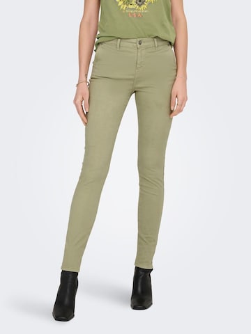 Skinny Pantaloni chino 'EVEREST ' di ONLY in verde: frontale