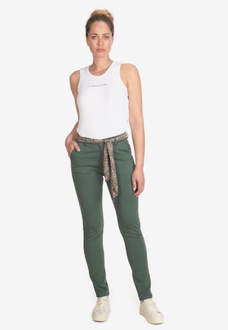 Le Temps Des Cerises Skinny Chino Pants 'DYLI 4' in Green