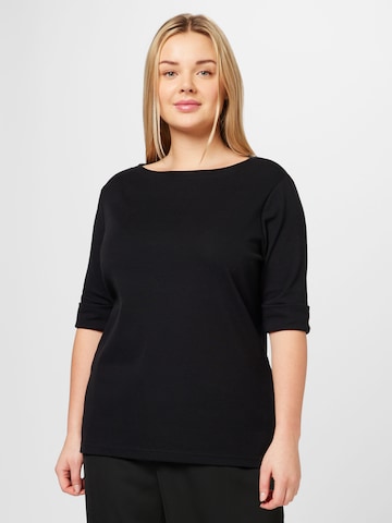 Lauren Ralph Lauren Plus T-shirt 'JUDY' i svart: framsida