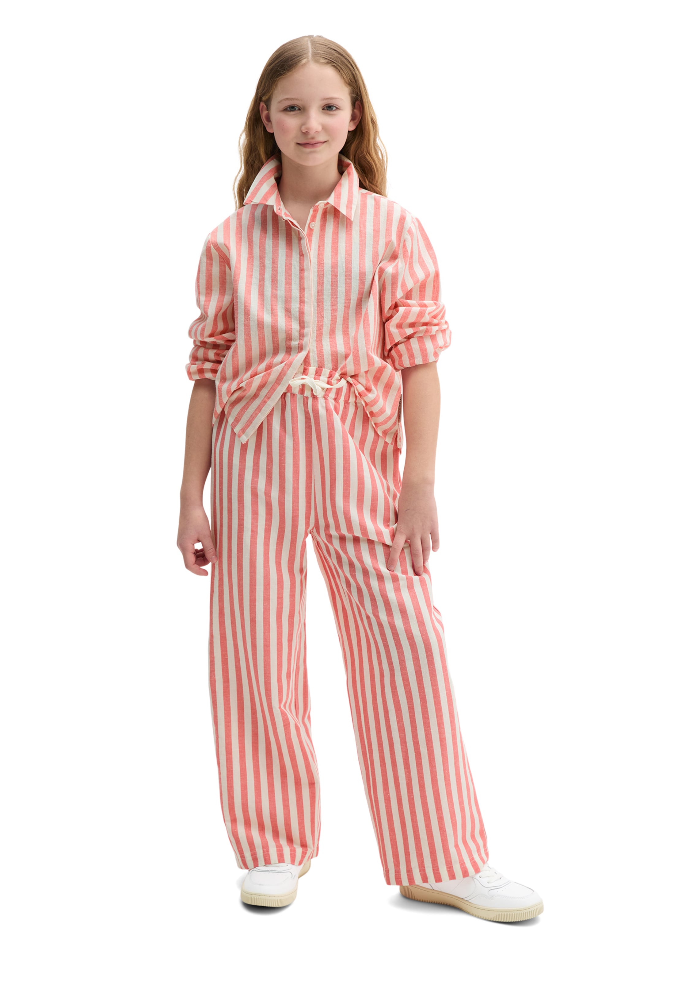 Marc O'Polo Loosefit Broek in Rood: voorkant