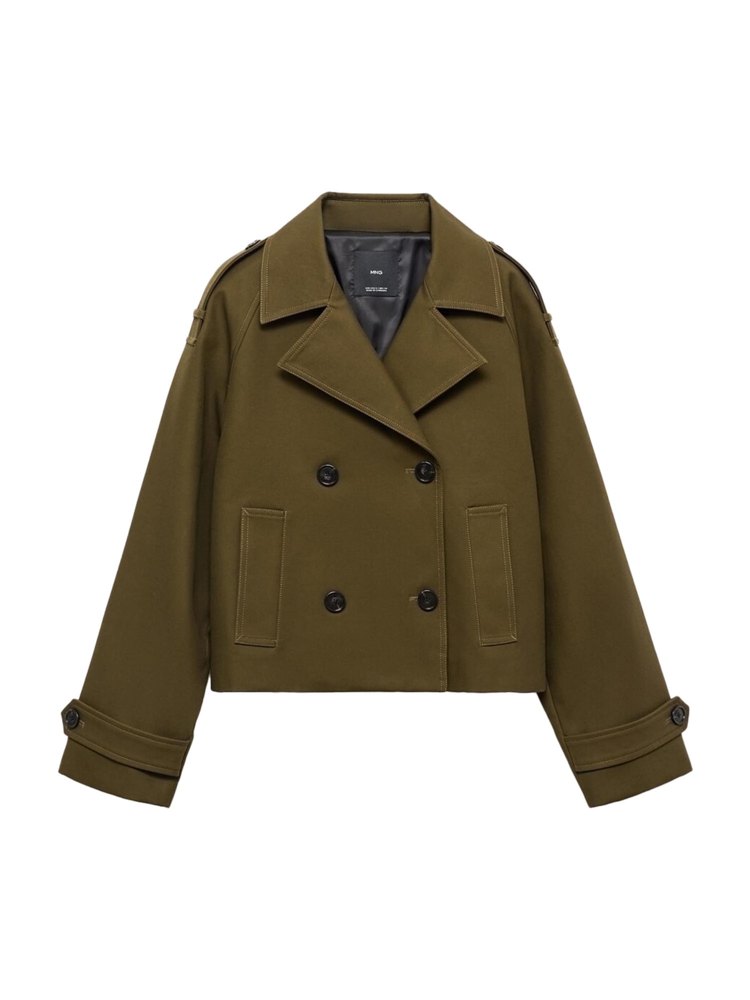 MANGO Преходно палто 'Habana' в зелено: отпред