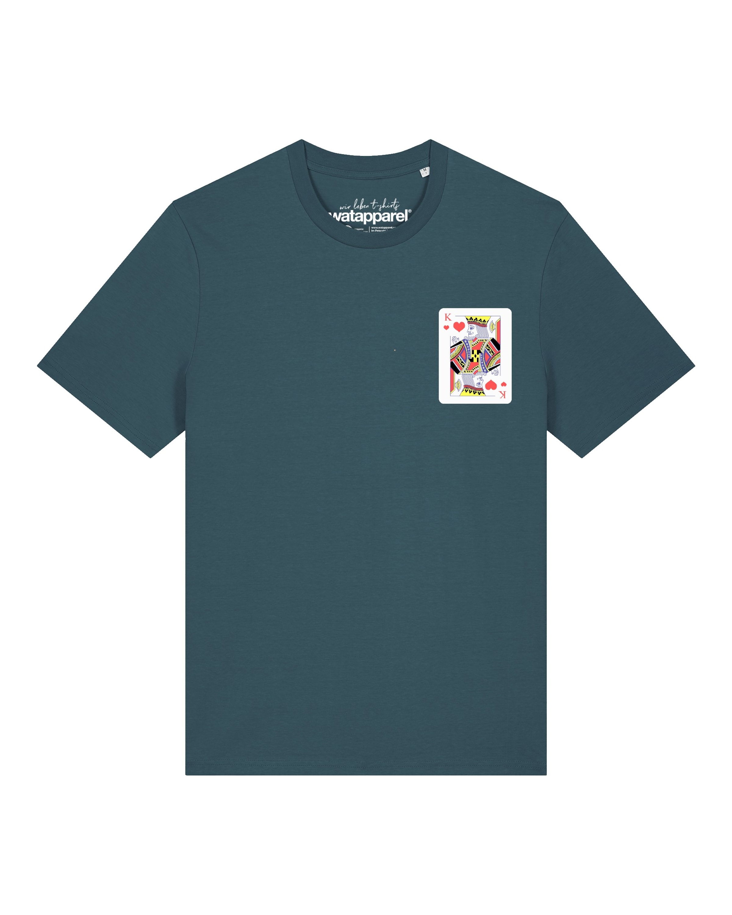 Maglietta 'König der Herzen' di Watapparel in blu: frontale