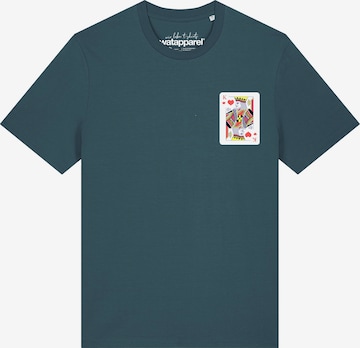 Maglietta 'König der Herzen' di Watapparel in blu: frontale