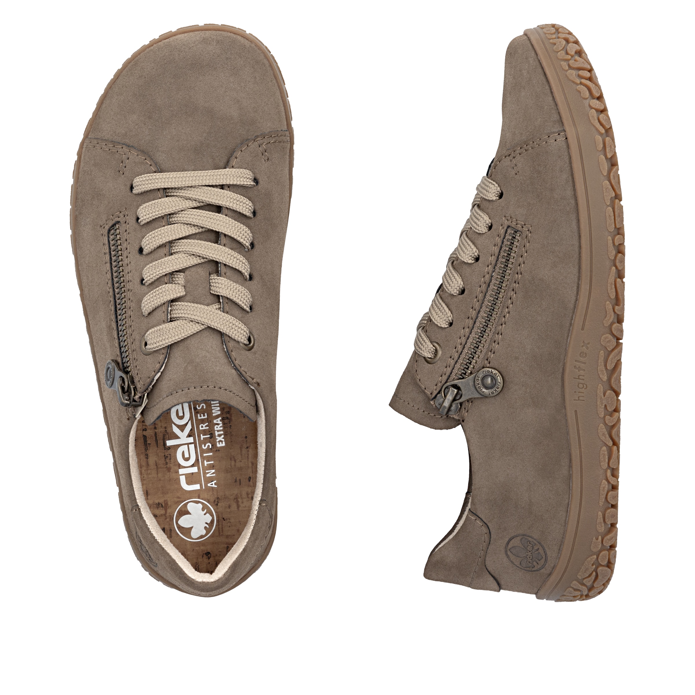 Chaussure de sport à lacets Rieker en marron