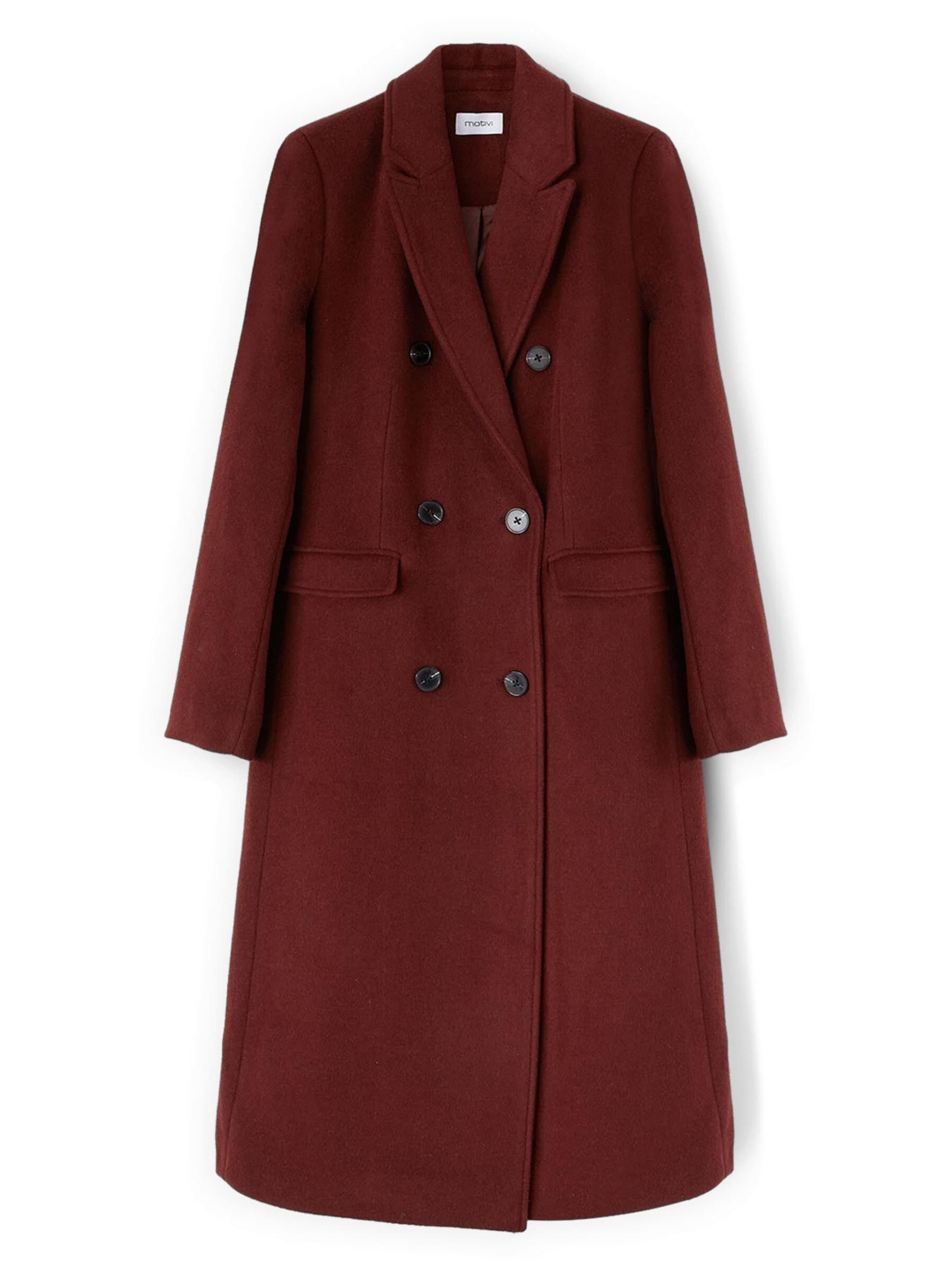 MOTIVI Wintermantel in Bruin: voorkant