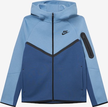 Nike Sportswear Jopa na zadrgo 'TCH FLC' | modra barva: sprednja stran