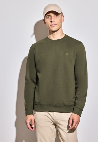 Street One MEN Sweatshirt in Green: front