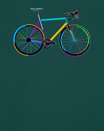 Watapparel Shirt ' Fahrrad by night ' in Groen