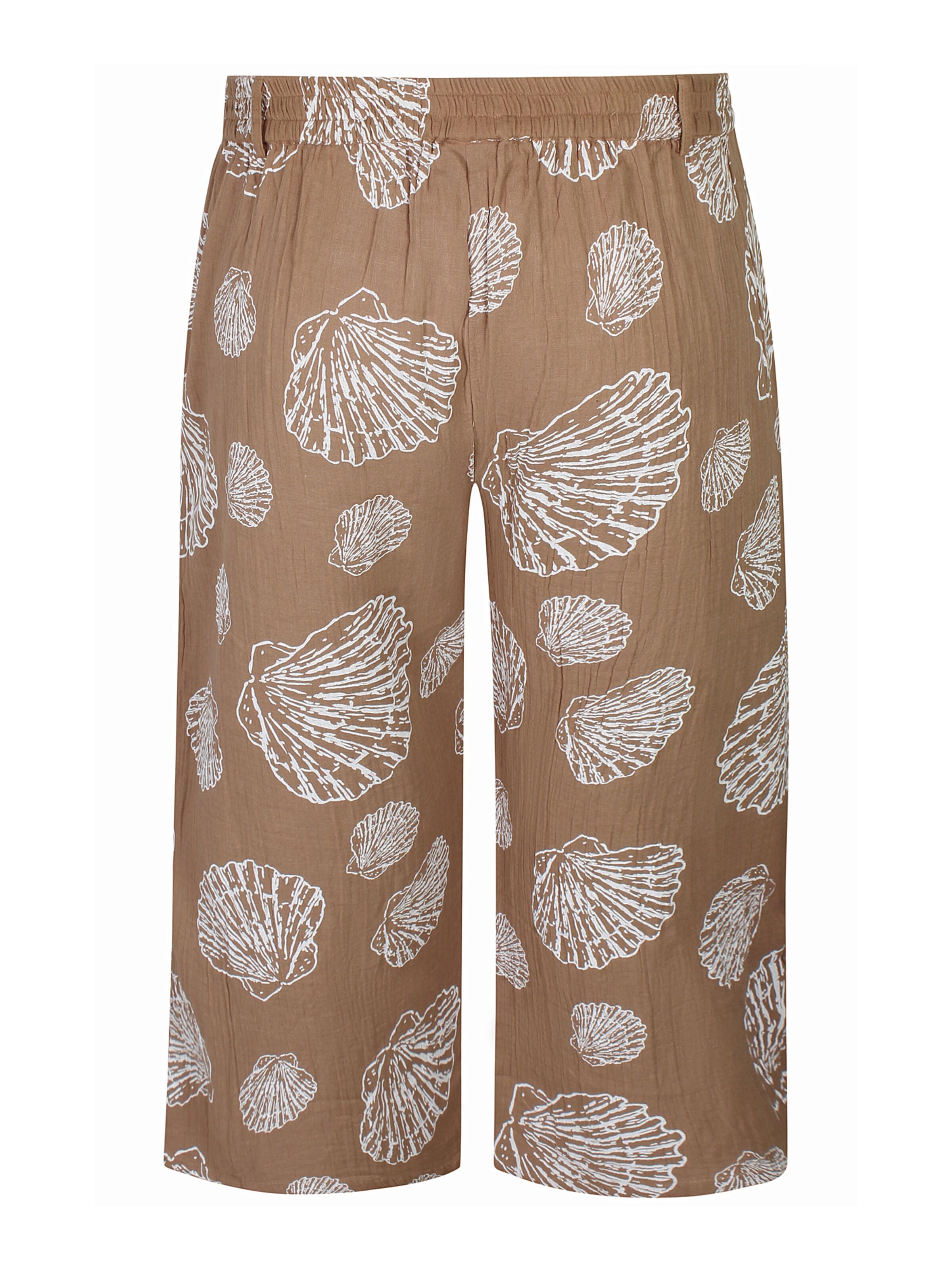 Zhenzi Wide Leg Bukser 'Jessi 1392' i brun