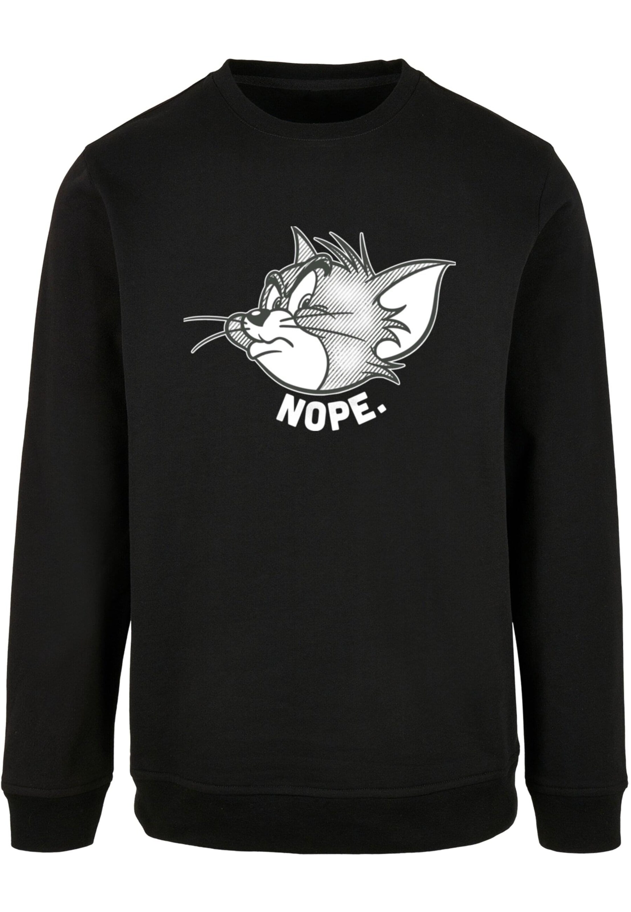 ABSOLUTE CULT Sweatshirt 'Tom and Jerry - Nope' in Schwarz: Vorderseite