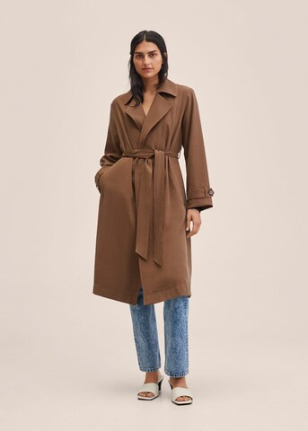 MANGO Summer Coat 'Taxi' in Brown