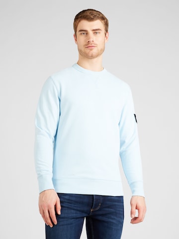 Calvin Klein Jeans Суичър в синьо: отпред