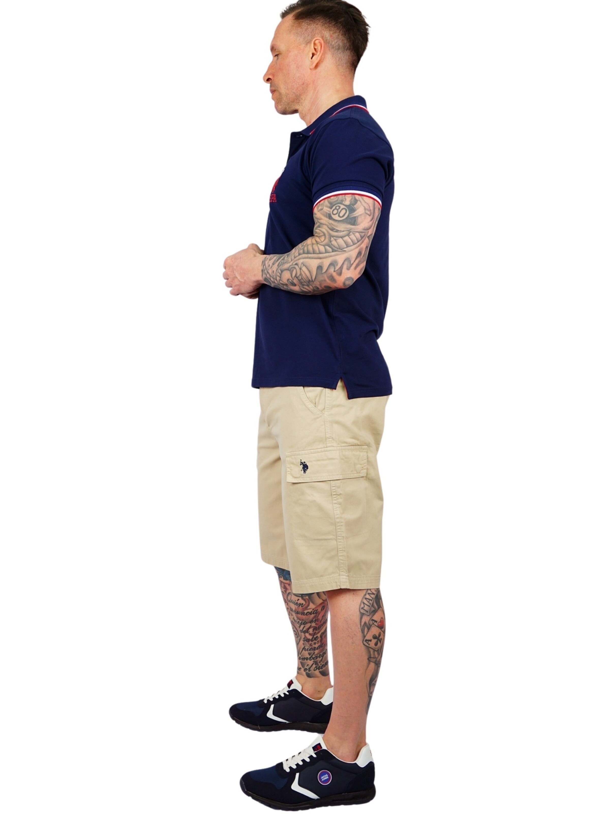 U.S. POLO ASSN. Regular Cargo trousers in Beige