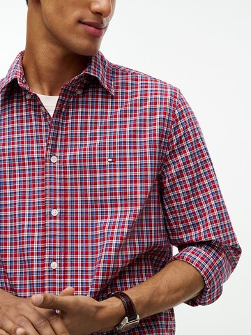 TOMMY HILFIGER Regular Fit Paita 'Flex' värissä punainen