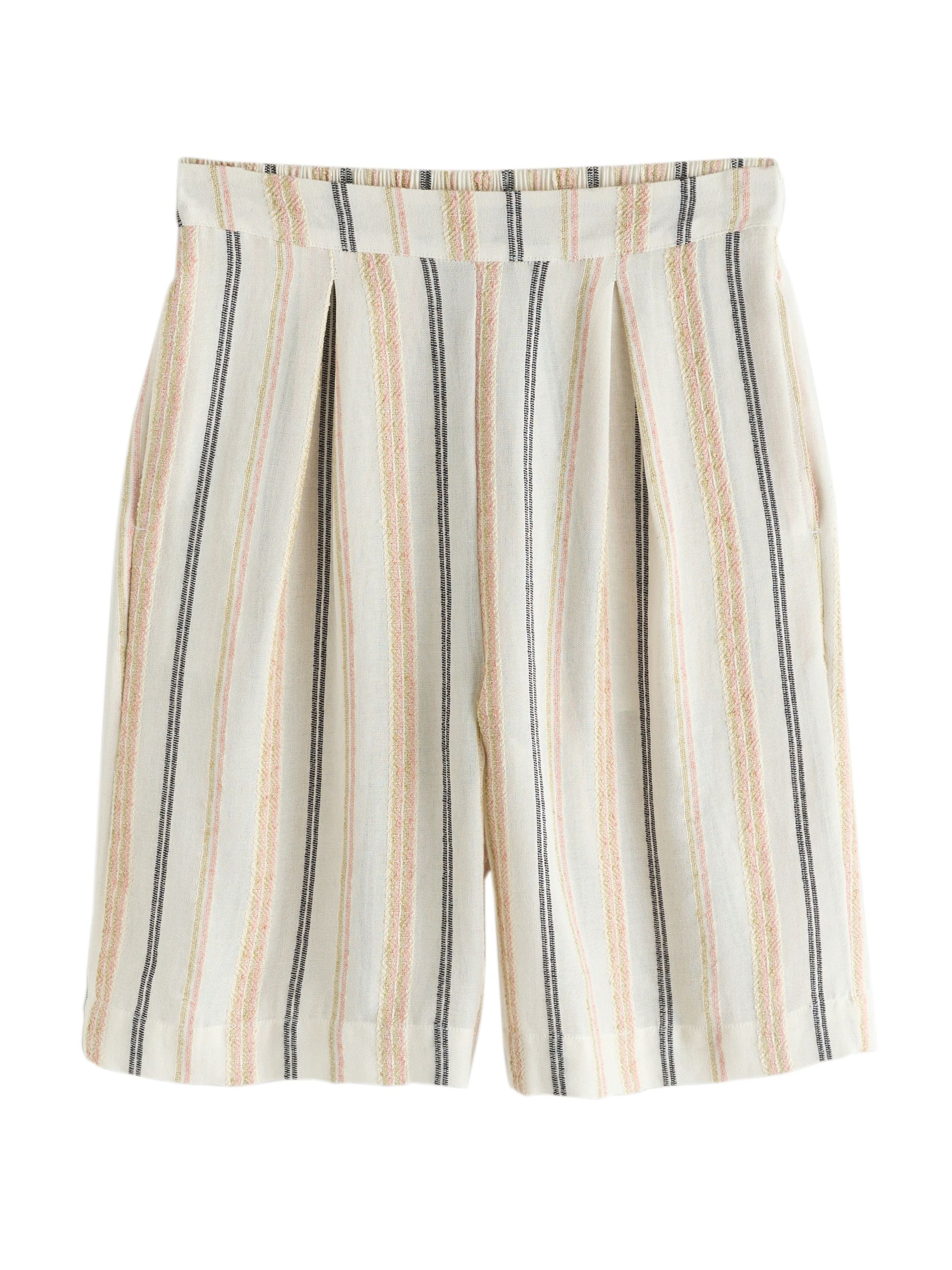 Next Pleat-front trousers in 34 in Ivory / Pastel green / Rose / Black, Item view